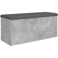 vidaXL Sitzbank mit Stauraum Betongrau 102 x 42 x 45 cm