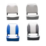 vidaXL Bootssitz klappbar, Anglerstuhl Weiß Grau Blau, Steuersitz Bootsstuhl Sitz Stuhl Boot Schiff