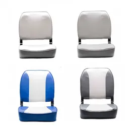 vidaXL Bootssitz klappbar, Anglerstuhl Weiß Grau Blau, Steuersitz Bootsstuhl Sitz Stuhl Boot Schiff