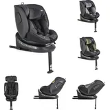 Cangaroo Kindersitz Hoku i-Size (40-150cm) Gruppe 0+/1/2/3, Isofix, Stützfuß schwarz