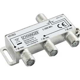 Schwaiger VTF7823 531 Kabelsplitter, 5 - 1000 MHz, Silber,