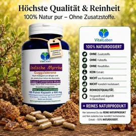 Vitalleben Guggul Indische Myrrhe Ayurveda Guggulsterone Kapseln 180 St.