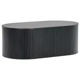 aea Ovaler Couchtisch Schwarz Buche 60 x 40 x 110 cm