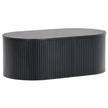 aea Ovaler Couchtisch Schwarz Buche 60 x 40 x 110 cm