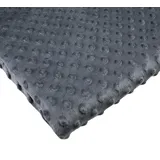 Polyester Meterware Stoff Plüschstoff 50x160cm | MINKY | Flauschiger Kinderstoff Fleece (Grau 3002)