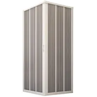 Forte DUSCHKABINE ECKDUSCHE AUS PVC WEISS 90x90 ZENTRALE ӦFFNUNG DUSCHWAND