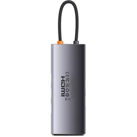 Baseus Metal Gleam 8in1 USB-C zu 3x USB 3.1 + HDMI + USB-C PD + RJ45 + microSD/SD