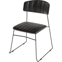 Essentials Mundo schwarz, kunstleder gepolstert, feuerhemmend, 54x55x79cm (BxTxH), 53002