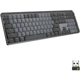 Logitech MX Mechanical, Kabellos, RF Wireless + Bluetooth, Mechanischer Switch, QWERTZ, LED, Graphit