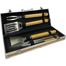 Mastrad Grillkoffer 4-tlg. Edelstahl/Bambus Bunt