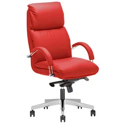 Nowy Styl Chefsessel Nadir Steel Kunstleder rot, Gestell alu