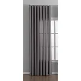 Gardinenbox Vorhang Cationic mit Wellenband »Wien« HxB 245x300 cm Grau 1:2 Wellenband Bleibandabschluß Knitterarm Wellenfall 2025110