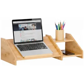 Relaxdays Laptop-Ständer, Notebook Ständer, Braun
