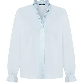 Zero Bluse mit Rüschen Blau 36