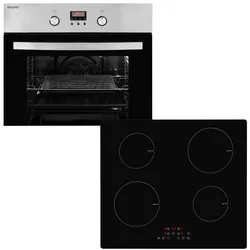 EXQUISIT Backofen-Set "BAKOIN656501H", A (A+++-D), grau (edelstahl), Herdsets