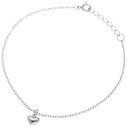 Smart Jewel Armband mit Herz Anhänger, Silber 925 19 cm Damen 
