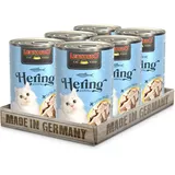 LEONARDO Hering mit extra Filet Nassfutter für Katzen 6x400g