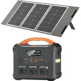 Newsmy 1102,5 Wh Tragbares Powerstation mit Solarpanel 100 W, Solargenerator LiMnFePO4-Akku für Camping-Heim-Backup
