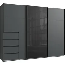 WIMEX Schwebetürenschrank Bali 270 x 208 x 64 cm Grafit/Schwarz