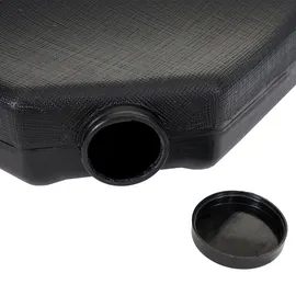 Mendler Schirmständer HWC-A40 Kunststoff 80 kg Schwarz