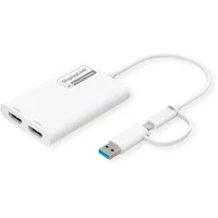 Roline Multi-DisplayLink Adapter USB Typ A+C - 2x HDMI,