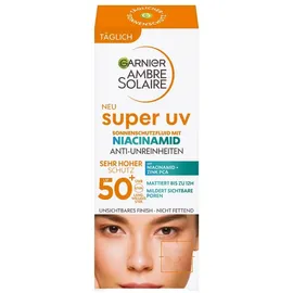 Garnier Ambre Solaire Super UV Sonnenschutzfluid Anti-Unreinheiten mit Niacinamid LSF 50+ 40 ml