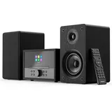 OAKCASTLE DAB400 HiFi DAB Radio mit CD Player | 60W 2.0 Stereoanlage | UKW Radio HiFi Anlage mit Bluetooth 5.2 | Kompaktanlagen mit Farbdisplay & Inklusive Fernbedienung | Mini Musikanlage CD Spieler