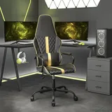 vidaXL Gaming-Stuhl Kunstleder Gold und Schwarz