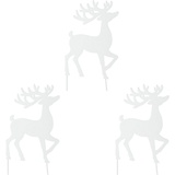 Creativ deco Weihnachtsfigur »Weihnachtsdeko«, Hirsch zum Stecken, weiß