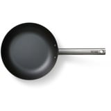 Skottsberg Wok Carbonstahl, 24 cm Durchmesser, Edelstahlgriff,