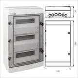 Elektro-Plast Modulare Schaltanlage 3x12 Aufputz IP65 VDE 8451, Weiß