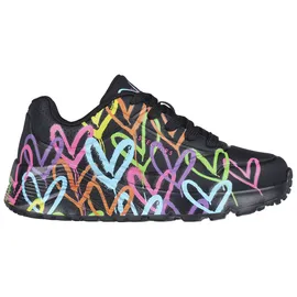 SKECHERS Uno Lite Spread The Love Kinder Schwarz 32