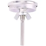 Ofenthermometer Edelstahl, Backofen Thermometer Innen, Fleischthermometer Analog, 500°C Grad Pizzaofen Thermometer Edelstahl Mit 15cm Sonde Zur Garraum Temperaturmessung, BBQ Thermometer