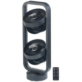 Carlo Milano Standventilator mit 2 Rotoren, 3 Stufen, Oszillation, Timer, 70 Watt