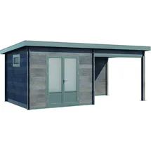 Wolff Finnhaus WPC Trend D+ inkl. Lounge 6 x 3,32 x 2,51 m grau