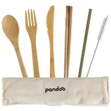 pandoo Besteck Set für unterwegs aus Bambus
