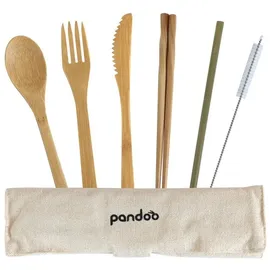 pandoo Besteck Set für unterwegs aus Bambus