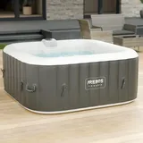 Arebos Whirlpool 154 x 154 x 65 cm Schwarz