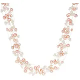 VALERO PEARLS Perlenkette unisize rosa / Silber
