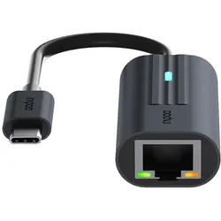 Rapoo USB-C Adapter, USB-C auf Gigabit LAN grau Dockingstation