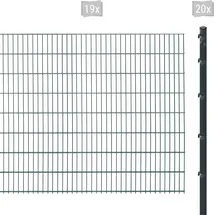 Arvotec Doppelstabmattenzaun ARVOTEC "ESSENTIAL 163 zum Einbetonieren", grau (anthrazit), H:163cm, Stahl, Kunststoff, Zaunelemente, Zaunhöhe 163 cm, Zaunlänge 2 - 60 m