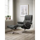 Stressless® Relaxsessel »Mayfair«, mit Cross Base, Größe S, M & L, Holzakzent Schwarz grau