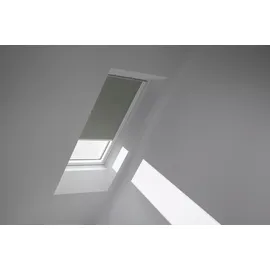 VELUX Verdunkelungsrollo DKL MK10 4575SWL Olivebeige gepunktet 4575, GGU,Manuell,VELUX,weiße Schiene