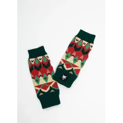 Blutsgeschwister Handstulpen Hand on Heart - fair isle gloves green