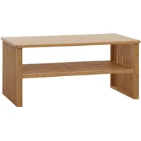 MCW Bambus Couchtisch MCW-N80, Wohnzimmertisch Tisch Sofatisch Beistelltisch, Ablagefach