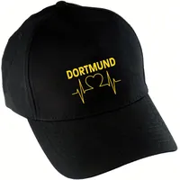 Multifanshop Baseballcap - Dortmund - Herzschlag - Druck gelb
