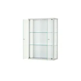 fif Möbel Hängevitrine ¦ silber ¦ Maße (cm): B: 56 H: 82 T: 25.2