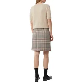 Comma, Miniröck Damen Kariert Beige/Mehrfarbig 36