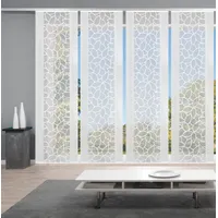 Home fashion Schiebegardine 4er-Set Konturo transparent weiss 60x245 cm