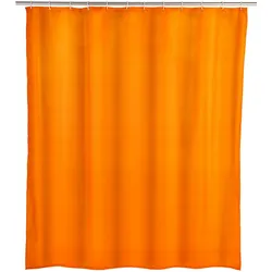WENKO Anti-Schimmel Duschvorhang Uni Orange